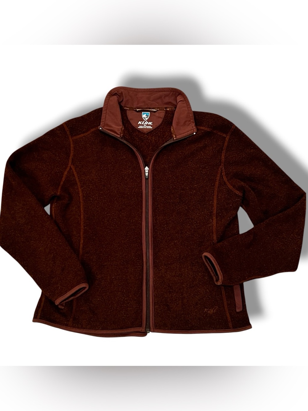 KUHL Jacket Womens XL Brown Stella Alfpaca Fleece Full Zip Gorpcore Outdoor E-8